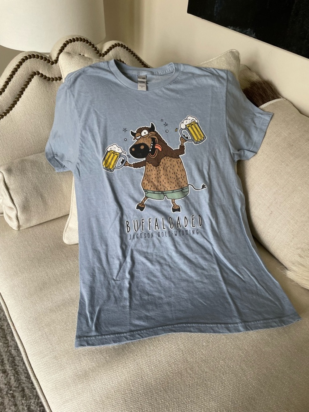 Buffaloaded Graphic Short-Sleeve Tee - Light Blue